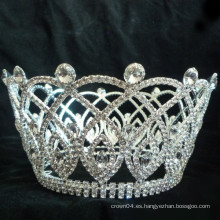 Tiaras de la boda del metal de la manera y decoraciones altas de la corona del rey del desfile de la belleza de la corona